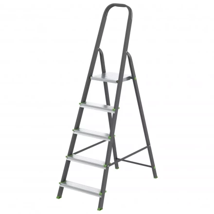 Стремянка 5 ступеней стальной Профиль алюминиевые ступени Россия Сибртех 97955 купить в Когалыме