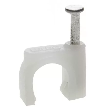 ЗУБР "МАСТЕР". Скоба-держатель для круглого кабеля, с оцинкованным гвоздем, 3 мм, 50 шт 45111-03 купить в Когалыме