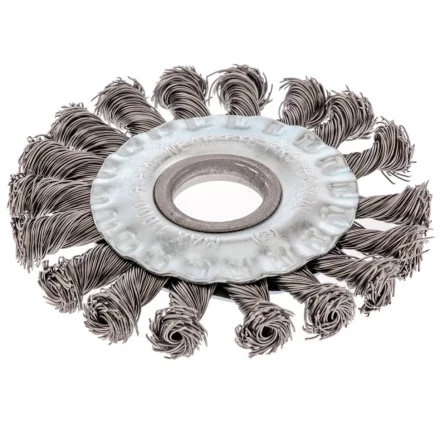 Щетка для УШМ 100 мм посадка 22,2 мм Плоская крученая проволока 0,5 мм Сибртех 746307 купить в Когалыме