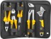 Набор JCB: Губцевый инструмент, хромированное покрытие, двухкомпонентные рукоятки, CrV cталь, 5 предм, чехол JPL017 купить в Когалыме