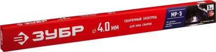 ЗУБР Д 4.0 х 450 мм, 1 кг в коробке, МР-3 рутиловый, электрод сварочный (40011-4.0) купить в Когалыме