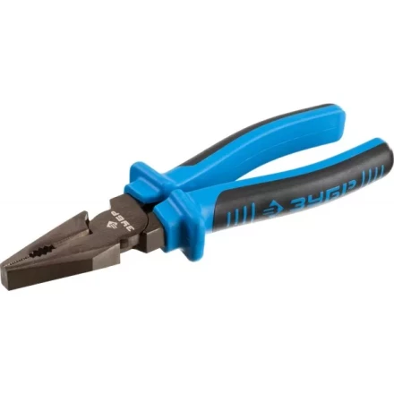 Плоскогубцы комбинированные ЗУБР эксцентриковое расположение шарнира, особостойкое спец. покрытие Н12Х1 (никель/хром), двухкомп рукоятки, 180мм 2201-1-18_z01 купить в Когалыме