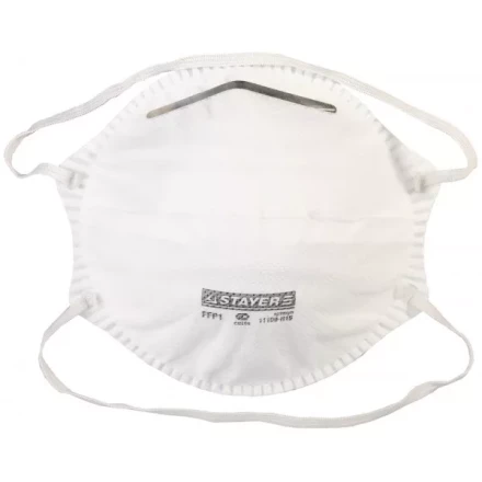 Полумаска фильтрующая STAYER "PROFI" коническая многослойная, класс защиты FFP1, 15шт 11109-H15 купить в Когалыме