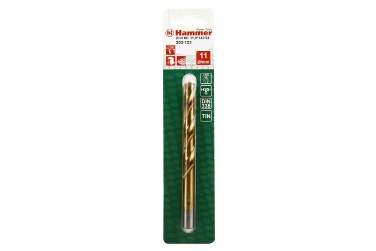 Сверло по металлу HAMMER Ф11х142мм (DR MT 11,0мм*142/94мм) купить в Когалыме