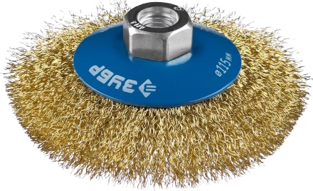 ЗУБР "ПРОФЕССИОНАЛ". Щетка коническая для УШМ, витая латунированная стальная проволока 0,3мм, 115ммхМ14 35267-115_z02 купить в Когалыме