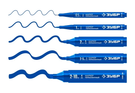 ЗУБР МП-100 синий, 1 мм перманентный маркер (06320-7) купить в Когалыме