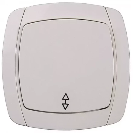 Выключатель СВЕТОЗАР "CITY LIGHT" проходной одноклавишный в сборе, бежевый, 10А/~250В SV-54237-B купить в Когалыме