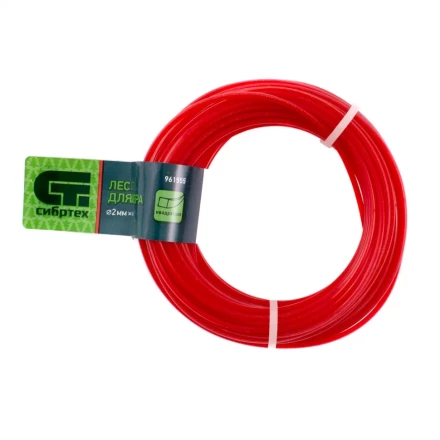 Леска для триммера квадратная, 2.0 мм х 15 м, Россия Сибртех 961555 купить в Когалыме