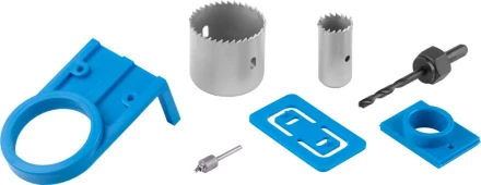 Набор ЗУБР "ЭКСПЕРТ" с пластиковыми шаблонами и кольцевыми пилами 25, 54мм,  для врезания замков, 7 пред 2954-54-H7 купить в Когалыме