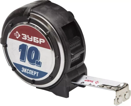 Рулетка ЗУБР "ЭКСПЕРТ" "АНТЕЙ", металлический обрезиненный корпус, полотно с нейлоновым напылением, 10мх25мм 34053-10-25 купить в Когалыме