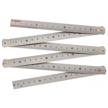 Метр ЗУБР "ЭКСПЕРТ" складной, усиленный, нержавеющая сталь, 1м 3423-1 купить в Когалыме