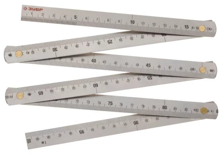 Метр ЗУБР "ЭКСПЕРТ" складной, усиленный, нержавеющая сталь, 1м 3423-1 купить в Когалыме