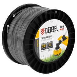 Леска для триммера двухкомпонентная звезда  Denzel 96843, 3,0мм х 166м, на DIN катушке EXTRA CORD