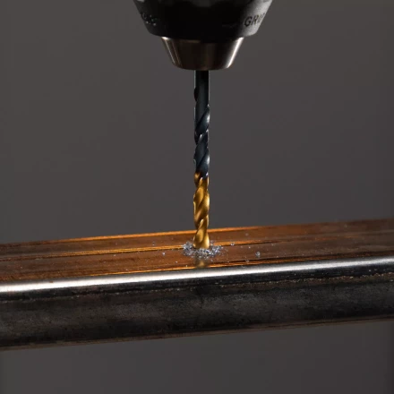 Сверло по металлу Denzel, 5 мм, HSS-Tin, Golden Tip, набор 10 шт., 717213 купить в Когалыме