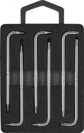 Комплект угловых ключей TORX с центрированным штифтом Т4-Т9  6предметов S2  H09MT06S Jonnesway 47101 купить в Когалыме