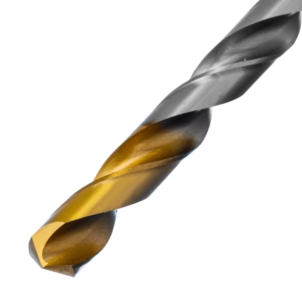 Сверло спиральное по металлу Denzel 12 x 205 мм, Р6М5, Golden Tip, удлиненное 718265 купить в Когалыме