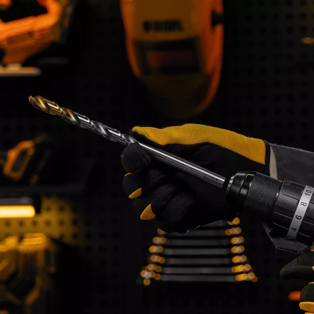 Сверло спиральное по металлу Denzel 12 x 205 мм, Р6М5, Golden Tip, удлиненное 718265 купить в Когалыме