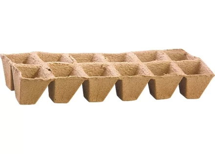 Торфяные горшочки 310х100х50 мм квадратные блок по 12 ячеек Россия 64354 купить в Когалыме