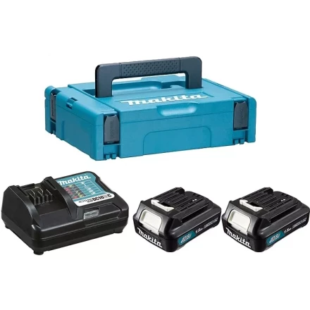 Набор 2 аккумулятора BL1016B + зарядное устройство DC10DW (12В, 1.5Ач, Li-ion, MakPac) Makita 197644-6 купить в Когалыме