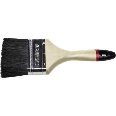 Кисть плоская STAYER "UNIVERSAL-EURO", чёрная натуральная щетина, деревянная ручка, 100мм 01022-100 купить в Когалыме