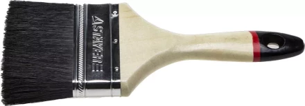 Кисть плоская STAYER "UNIVERSAL-EURO", чёрная натуральная щетина, деревянная ручка, 100мм 01022-100 купить в Когалыме