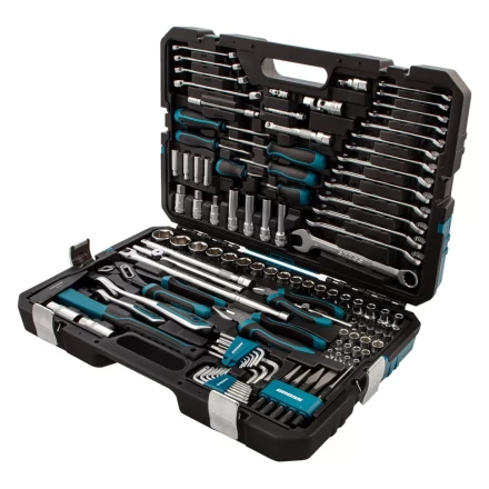 Набор инструментов 115 предметов, 120 зубьев, CrV, 1/4", 1/2" Gross 14152 купить в Когалыме