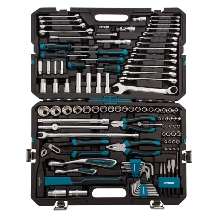 Набор инструментов 115 предметов, 120 зубьев, CrV, 1/4", 1/2" Gross 14152 купить в Когалыме