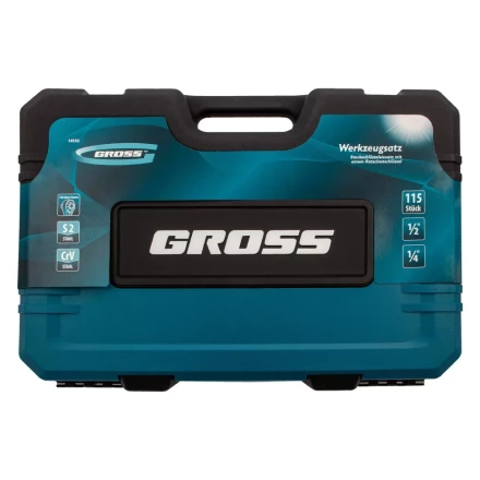 Набор инструментов 115 предметов, 120 зубьев, CrV, 1/4", 1/2" Gross 14152 купить в Когалыме