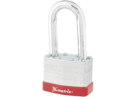 Замок навесной 65 мм удлиненная дужка MATRIX 91811 купить в Когалыме