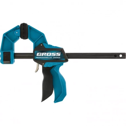 Струбцина реечная быстрозажимная пистолетного типа пошаговый механизм пластиковый корпус 900 мм Gross 20708 купить в Когалыме