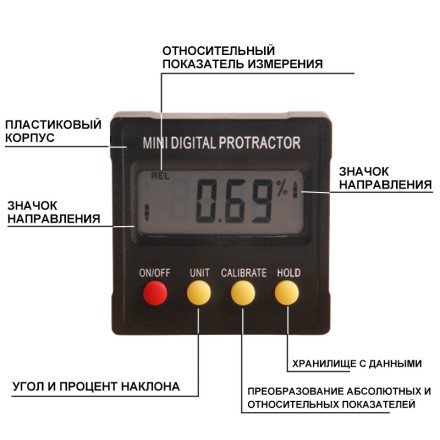Цифровой угломер-транспортир DEKO, 065-0286 купить в Когалыме