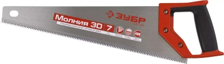 Ножовка универсальная (пила) ЗУБР МОЛНИЯ-3D 400 мм, 7TPI, 3D зуб, точный рез вдоль и поперек волокон, для средних заготовок из всех видов материалов 15077-40 купить в Когалыме