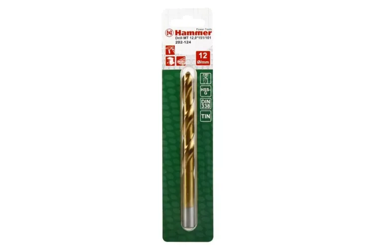Сверло по металлу HAMMER Ф12х151мм (DR MT 12,0мм*151/101мм) купить в Когалыме