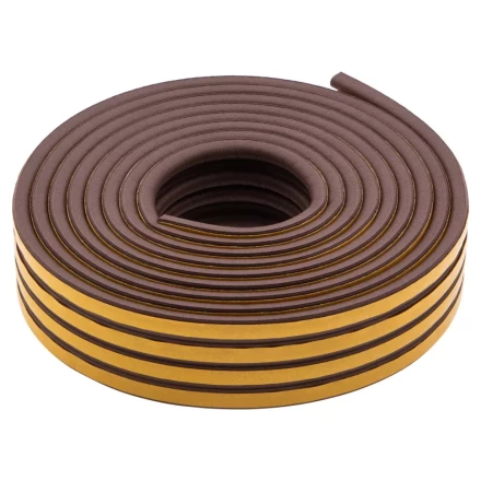 Уплотнитель резиновый, 12 м, профиль "P", коричневый Сибртех 88908 купить в Когалыме