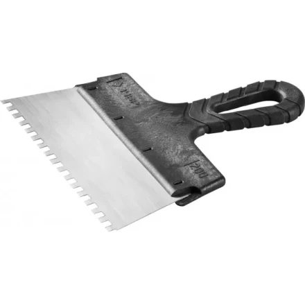 Шпатель ЗУБР "СТАНДАРТ" фасадный, стальное полотно, 200мм, зуб 6х6 10053-20 купить в Когалыме