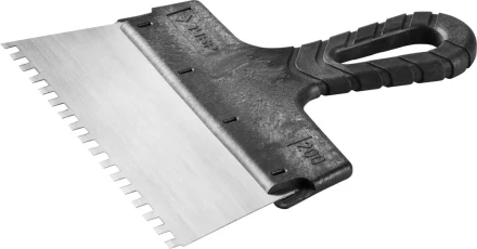 Шпатель ЗУБР "СТАНДАРТ" фасадный, стальное полотно, 200мм, зуб 6х6 10053-20 купить в Когалыме