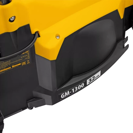 Газонокосилка электрическая GM-1300, 1300 Вт, шир. 32 см, 5 уров., травосб. 35 л Denzel 96627 купить в Когалыме