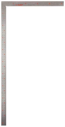 Угольник ЗУБР "ЭКСПЕРТ" столярный нерж. сталь, шкала: шаг 1 мм, гравированная, 500 х 250 мм 34350-50 купить в Когалыме