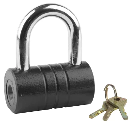 Замок ЗУБР "МАСТЕР" навесной, повышенной защищенности, дисковый механизм секрета, ключ 7 "пинов", 82 x 46 мм 3720-21_z01 купить в Когалыме