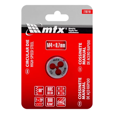 Плашка М4 х 0.7 мм, Р6М5 Matrix 770719 купить в Когалыме