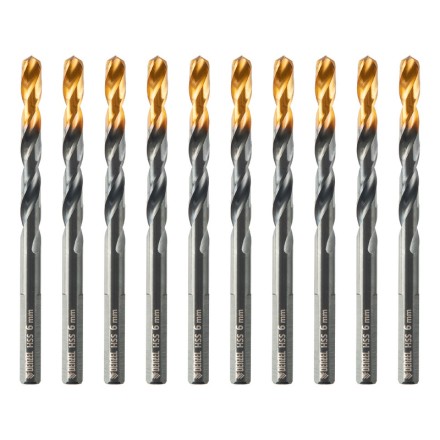 Сверло по металлу Denzel, 6 мм, HSS-Tin, Golden Tip, 10 шт. 717215 купить в Когалыме
