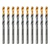 Сверло по металлу Denzel, 6 мм, HSS-Tin, Golden Tip, 10 шт. 717215 купить в Когалыме