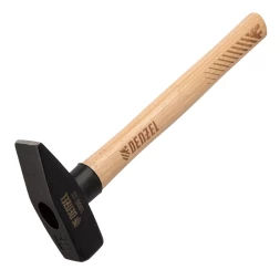 Молоток слесарный, 1000 г Denzel, кованый квадратный боек, буковая рукоятка 10437