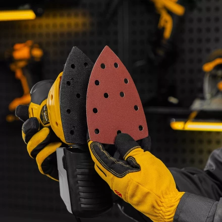 Треугольник абразивный на ворc. подложке под "липучку", перф., P 150, 150х150х100 мм, 5 шт. Denzel 738637 купить в Когалыме