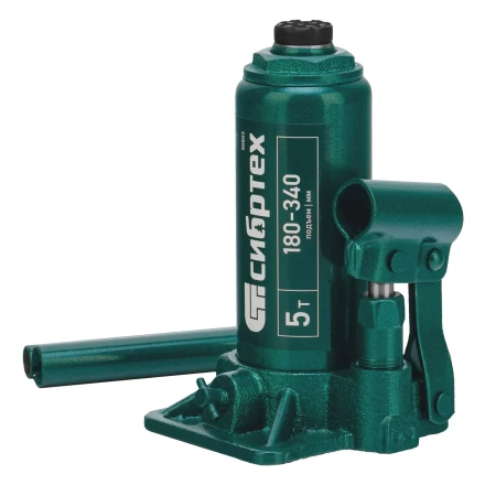 Домкрат гидравлический бутылочный Сибртех 50803, 5 т, 180-340 мм купить в Когалыме