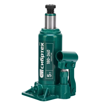 Домкрат гидравлический бутылочный Сибртех 50803, 5 т, 180-340 мм купить в Когалыме