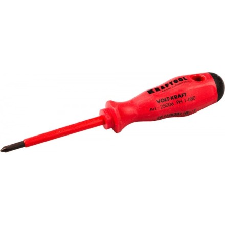 Отвертка KRAFTOOL &quot;VOLT-KRAFT&quot; 1000В, PH №1-80мм 25006-1-080 купить в Когалыме