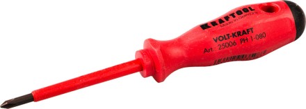 Отвертка KRAFTOOL &quot;VOLT-KRAFT&quot; 1000В, PH №1-80мм 25006-1-080 купить в Когалыме