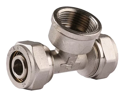 Тройник ЗУБР с внутренней резьбой, цанга-гайка, 1/2"х16х2,0 мм, никель 51406-16-1/2 купить в Когалыме