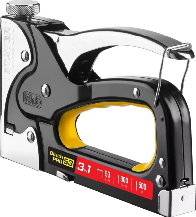 Степлер для скоб "BlackPro 53" 3-в-1: тип 53 (4-14 мм) / 300 (10-14 мм) / 500 (14 мм), STAYER Professional 31507 купить в Когалыме